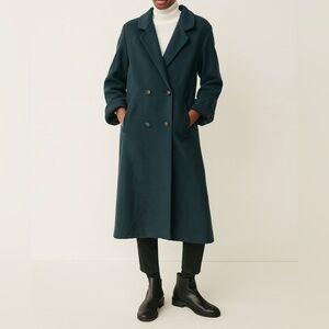 Vintage wool-Blend topcoat Camel modern trench lapel collar cozy made in USA